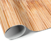 Sparkly elegante oranje bamboe houtprint cadeaupapier (Rol Hoek)