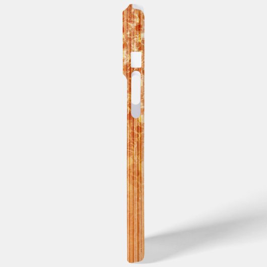Sparkly elegante sinaasappel bamboe houtprint Mono Case-Mate iPhone Case (Achterkant / Links)