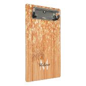 Sparkly elegante sinaasappel bamboe houtprint Mono Mini Klembord (Schuin)