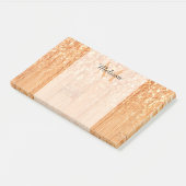 Sparkly elegante sinaasappel bamboe houtprint Mono Post-it® Notes (Schuin)