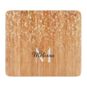 Sparkly elegante sinaasappel bamboe houtprint Mono Snijplank (Voorkant)