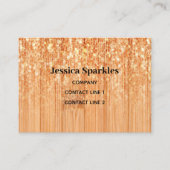 Sparkly elegante sinaasappel bamboe houtprint Mono Visitekaartje (Voorkant)