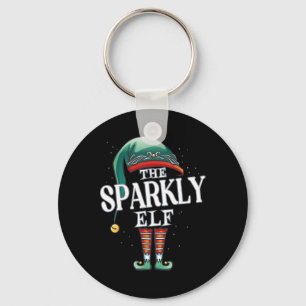 Sparkly Elf Kerstgroep Xmas Pajama Party Sleutelhanger