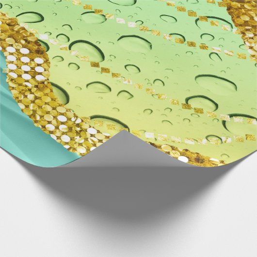 Sparkly Emerald Green | Lumineuze gradiënt van leg Cadeaupapier (Hoek)