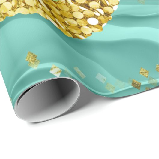 Sparkly Emerald Green | Lumineuze gradiënt van leg Cadeaupapier (Rol Hoek)