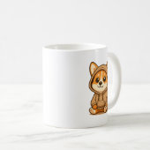 Sparkly Eyes Corgi Coffee Mok Schattige Hondenlief (Voorkant rechts)