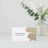 Sparkly Faux Glitter Make-up Artiest Visitekaartje (Staand voorkant)