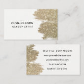Sparkly Faux Glitter Make-up Artiest Visitekaartje (Voorkant / Achterkant)