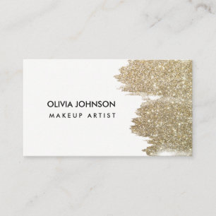 Sparkly Faux Glitter Makeup Artiest Visitekaartjes