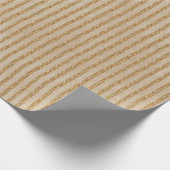 Sparkly Faux Glitter Stripes Kraft Paper Cadeaupapier (Hoek)