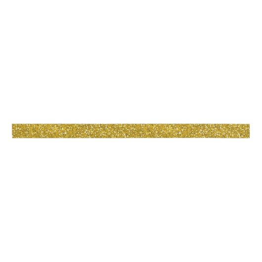 Sparkly Faux Gold Glitter Grosgrain Lint (Voorkant)