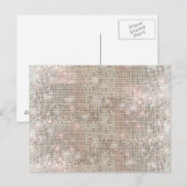 Sparkly Faux Silver Sequin Briefkaart (Voorkant / Achterkant)