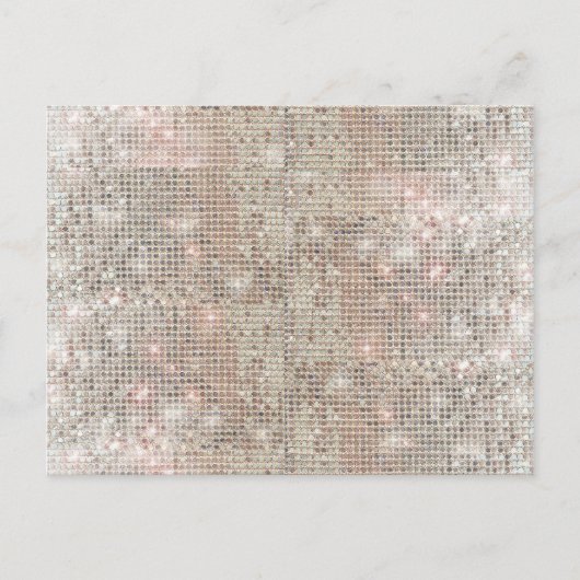 Sparkly Faux Silver Sequin Briefkaart (Voorkant)
