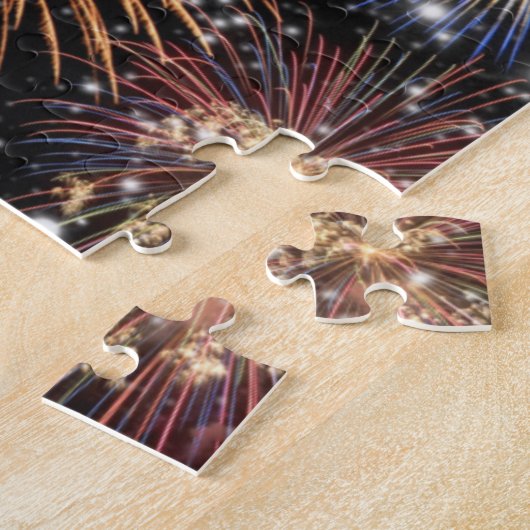 Sparkly Fireworks Puzzle Legpuzzel (Zijkant)