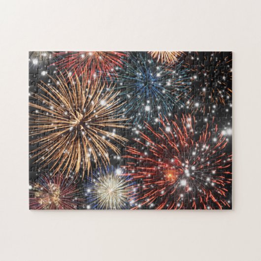 Sparkly Fireworks Puzzle Legpuzzel (Horizontaal)