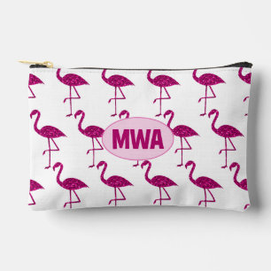 Sparkly flamingo heet roze faux sparkles Monogram Etui