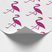 Sparkly flamingo Pink glitter sparkeert patroon Cadeaupapier (Hoek)