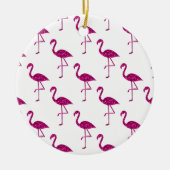 Sparkly flamingo Pink glitter sparkeert patroon Keramisch Ornament (Voorkant)
