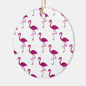 Sparkly flamingo Pink glitter sparkeert patroon Keramisch Ornament (Links)