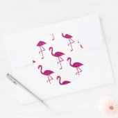Sparkly flamingo Pink glitter sparkeert patroon Ronde Sticker (Envelop)