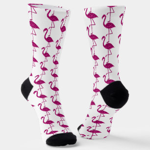 Sparkly flamingo Pink glitter sparkeert patroon Sokken