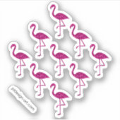 Sparkly flamingo Pink glitter sparkeert patroon Sticker (Voorkant)