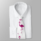 Sparkly flamingo Pink glitter sparkeert patroon Stropdas (Gebonden)