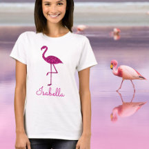 Sparkly flamingo Pink glitter sparkles personalise