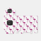Sparkly flamingo Pink glitter sparters Monogram Bedankdoosjes (Uitgevouwen)