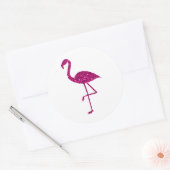 Sparkly flamingo Roze glitter faux sparkles Ronde Sticker (Envelop)