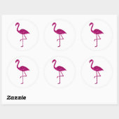 Sparkly flamingo Roze glitter faux sparkles Ronde Sticker (Vel)