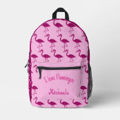 Sparkly flamingo Roze sprankelend patroon Aangepas Bedrukte Rugzak (Voorkant)
