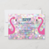 Sparkly Flamingo Wedding RSVP (Voorkant)