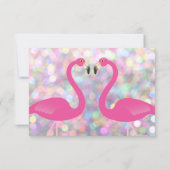 Sparkly Flamingo Wedding RSVP (Achterkant)