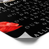 Sparkly Floral Photo Our Love Story Weddenschap Si Poster (Hoek)