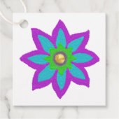 Sparkly flower Eid Bedankjes Labels (Voorkant)