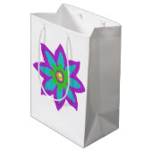 Sparkly flower Eid Medium Cadeauzakje (Achterkant Gekanteld)