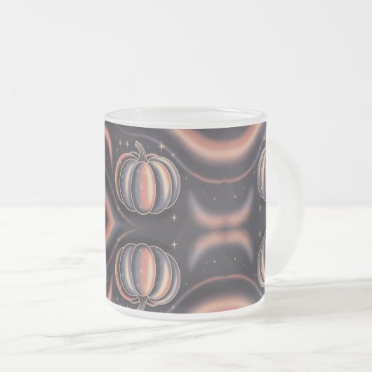 Sparkly Frosted Glass Halloween Mok (Voorkant rechts)