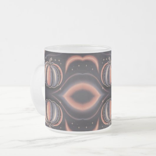 Sparkly Frosted Glass Halloween Mok (Voorkant links)