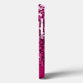 Sparkly Fuchsia|Roze Sequin/Glitter Name Case-Mate iPhone Case (Achterkant / Links)