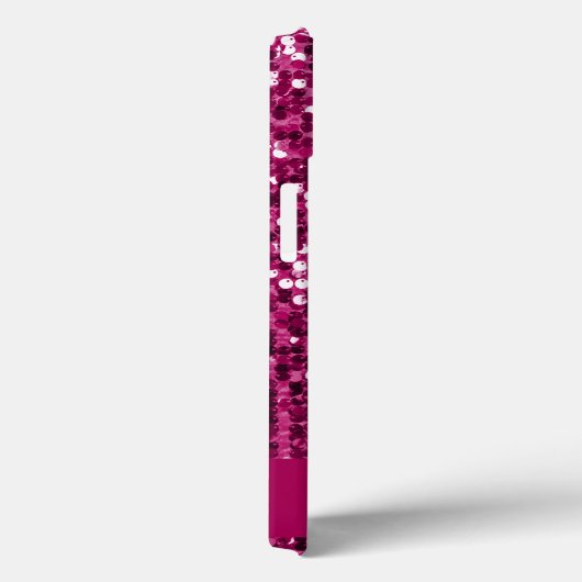 Sparkly Fuchsia|Roze Sequin/Glitter Name Case-Mate iPhone Case (Achterkant / Rechts)