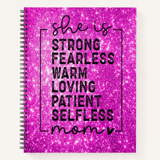Sparkly Fuchsia Spiral Notitieboek (Voorkant)