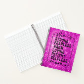 Sparkly Fuchsia Spiral Notitieboek (Binnen)