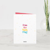 Sparkly Fun Funny Tooth Fairy Bedankt Kaart (Achterkant)