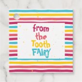Sparkly Gestreept Snoep "Van de Tandenfee" Labels (Voorkant)