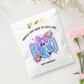 Sparkly Ghost Ghouls Wil Have Fun Halloween Bedankzakje (Gezegeld)