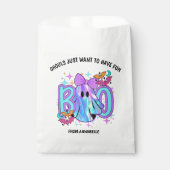 Sparkly Ghost Ghouls Wil Have Fun Halloween Bedankzakje (Voorkant)
