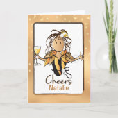 Sparkly Girly Glam Any Age Birthday Kaart for her (Voorkant)