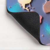 Sparkly Glitter 3D Kleurrijke Wereldkaart Muismat (Hoek)