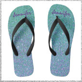 Sparkly Glitter Blue Green en Paars Teenslippers